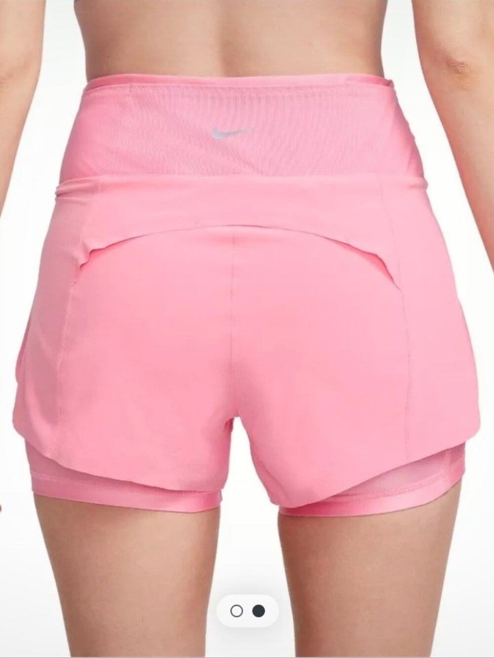 Nike Dri-FIT Swift Mid-Rise 3" 2-in-1 Running Shorts with Pockets | Pink | Women - Picture 2 of 9